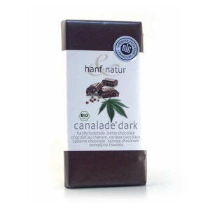 Organic dark chocolate with hemp seeds